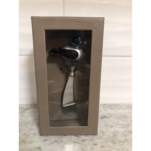 NEW Pier 1 Blown Glass Bird Butter/Cheese Knife Spreader - Picture 4 of 6